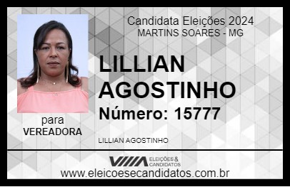 Candidato LILLIAN AGOSTINHO 2024 - MARTINS SOARES - Eleições