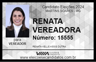 Candidato RENATA VEREADORA 2024 - MARTINS SOARES - Eleições