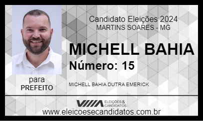 Candidato MICHELL BAHIA 2024 - MARTINS SOARES - Eleições