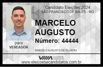 Candidato MARCELO AUGUSTO 2024 - SÃO FRANCISCO DE SALES - Eleições