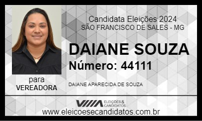 Candidato DAIANE SOUZA 2024 - SÃO FRANCISCO DE SALES - Eleições