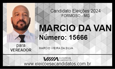 Candidato MARCIO DA VAN 2024 - FORMOSO - Eleições