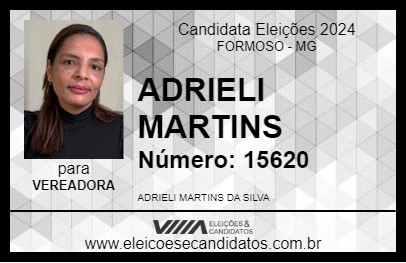 Candidato ADRIELI MARTINS 2024 - FORMOSO - Eleições