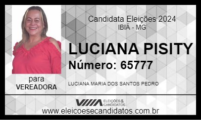 Candidato LUCIANA PISITY 2024 - IBIÁ - Eleições