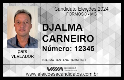 Candidato DJALMA CARNEIRO 2024 - FORMOSO - Eleições