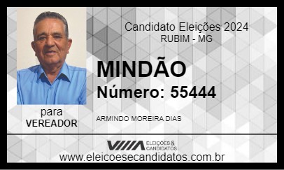 Candidato MINDÃO 2024 - RUBIM - Eleições