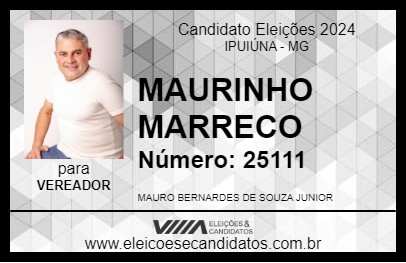 Candidato MAURINHO MARRECO 2024 - IPUIÚNA - Eleições