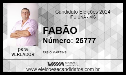 Candidato FABÃO 2024 - IPUIÚNA - Eleições