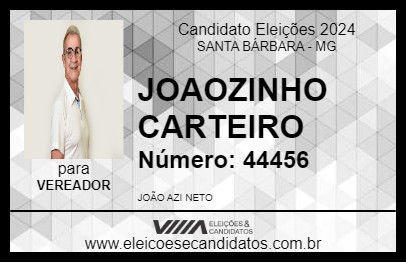 Candidato JOAOZINHO CARTEIRO 2024 - SANTA BÁRBARA - Eleições