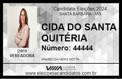 Candidato CIDA DO SANTA QUITÉRIA 2024 - SANTA BÁRBARA - Eleições