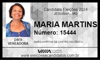 Candidato MARIA MARTINS 2024 - JESUÂNIA - Eleições