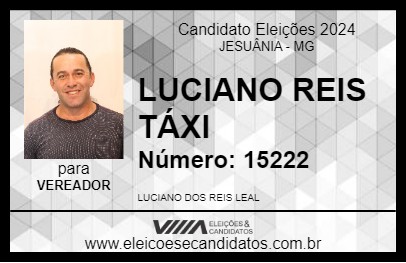 Candidato LUCIANO REIS TÁXI 2024 - JESUÂNIA - Eleições