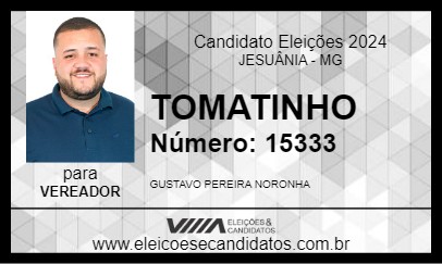 Candidato TOMATINHO 2024 - JESUÂNIA - Eleições