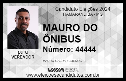 Candidato MAURO DO ÔNIBUS 2024 - ITAMARANDIBA - Eleições