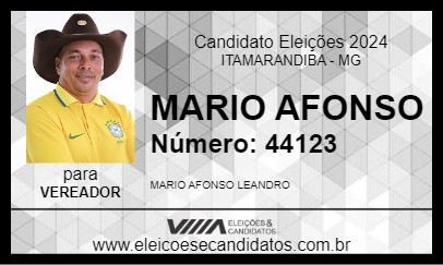 Candidato MARIO AFONSO 2024 - ITAMARANDIBA - Eleições