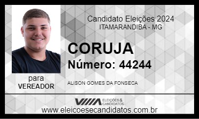 Candidato CORUJA 2024 - ITAMARANDIBA - Eleições