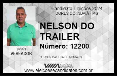 Candidato NELSON DO TRAILER 2024 - DORES DO INDAIÁ - Eleições