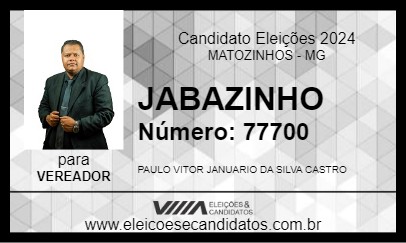 Candidato JABAZINHO 2024 - MATOZINHOS - Eleições