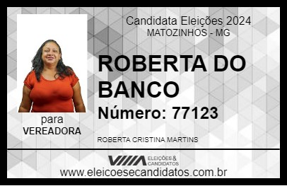 Candidato ROBERTA DO BANCO 2024 - MATOZINHOS - Eleições