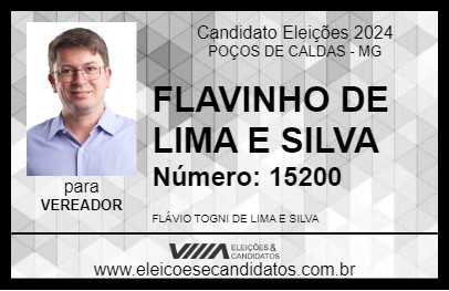 Candidato FLAVINHO DE LIMA E SILVA 2024 - POÇOS DE CALDAS - Eleições