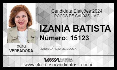 Candidato IZANIA BATISTA 2024 - POÇOS DE CALDAS - Eleições