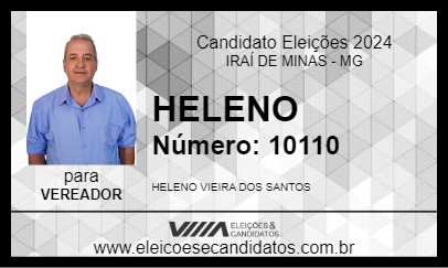 Candidato HELENO 2024 - IRAÍ DE MINAS - Eleições