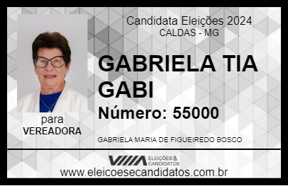 Candidato GABRIELA TIA GABI 2024 - CALDAS - Eleições