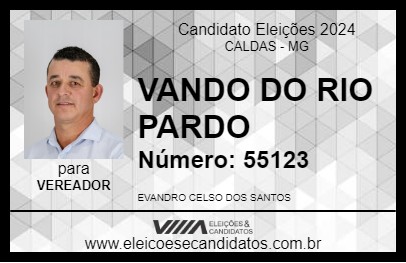 Candidato VANDO DO RIO PARDO 2024 - CALDAS - Eleições