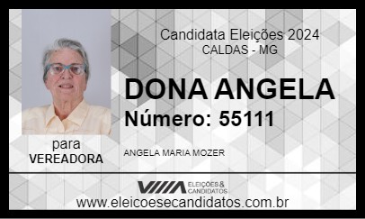 Candidato DONA ANGELA 2024 - CALDAS - Eleições