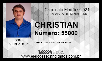 Candidato CHRISTIAN 2024 - BELA VISTA DE MINAS - Eleições