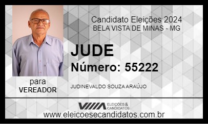 Candidato JUDE 2024 - BELA VISTA DE MINAS - Eleições