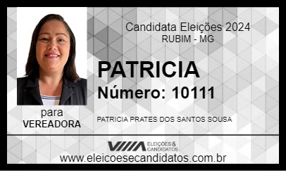 Candidato PATRICIA 2024 - RUBIM - Eleições