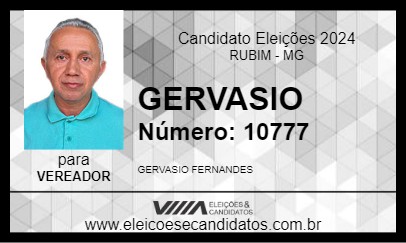 Candidato GERVASIO 2024 - RUBIM - Eleições