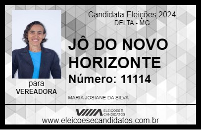 Candidato JÔ DO NOVO HORIZONTE 2024 - DELTA - Eleições