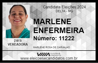 Candidato MARLENE ENFERMEIRA 2024 - DELTA - Eleições