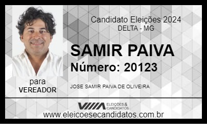 Candidato SAMIR PAIVA 2024 - DELTA - Eleições