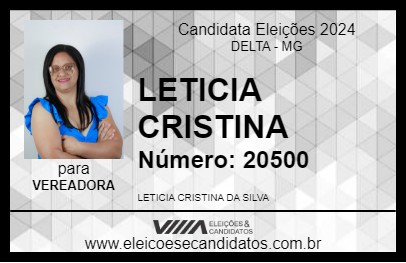 Candidato LETICIA CRISTINA 2024 - DELTA - Eleições