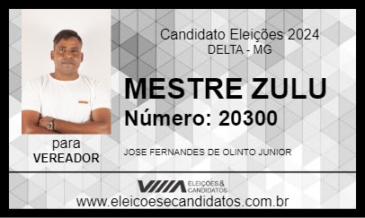 Candidato MESTRE ZULU 2024 - DELTA - Eleições