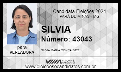 Candidato SILVIA 2024 - PARÁ DE MINAS - Eleições