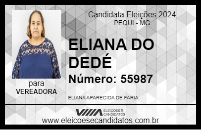 Candidato ELIANA DO DEDÉ 2024 - PEQUI - Eleições