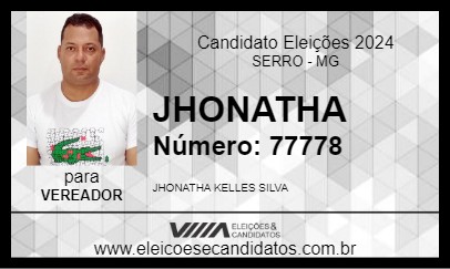 Candidato JHONATHA 2024 - SERRO - Eleições