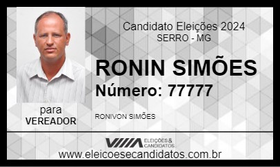 Candidato RONIN SIMÕES 2024 - SERRO - Eleições