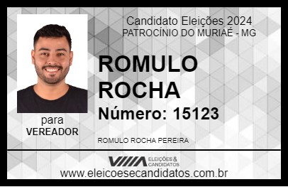 Candidato ROMULO ROCHA 2024 - PATROCÍNIO DO MURIAÉ - Eleições