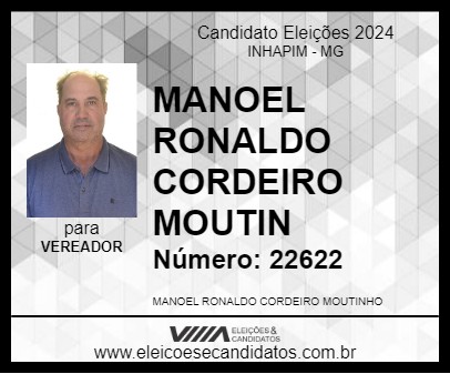 Candidato RONALDO MOUTINHO 2024 - INHAPIM - Eleições