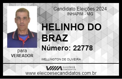 Candidato HELINHO DO BRAZ 2024 - INHAPIM - Eleições