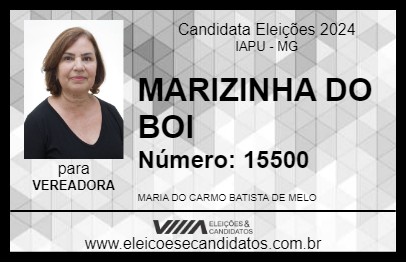 Candidato MARIZINHA DO BOI 2024 - IAPU - Eleições