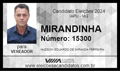 Candidato MIRANDINHA 2024 - IAPU - Eleições