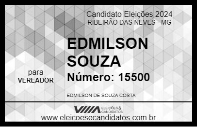 Candidato EDMILSON SOUZA 2024 - RIBEIRÃO DAS NEVES - Eleições