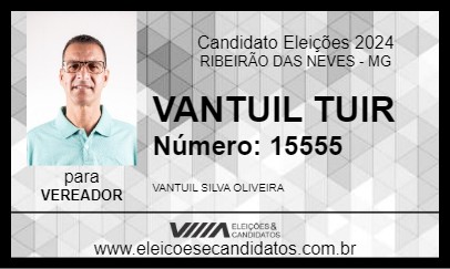 Candidato VANTUIL TUIR  2024 - RIBEIRÃO DAS NEVES - Eleições