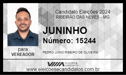 Candidato JUNINHO 2024 - RIBEIRÃO DAS NEVES - Eleições